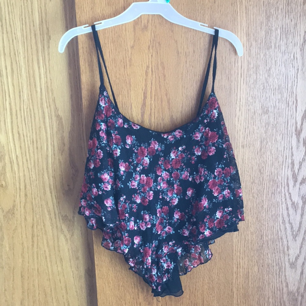 Charlotte Russe Floral Lace Crop Tank Top✨